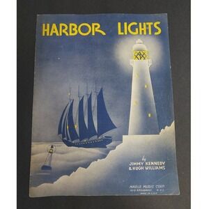 Harbor Lights Sheet Music 1937 Jimmy Kennedy Hugh Williams Vintage‎ Standard
